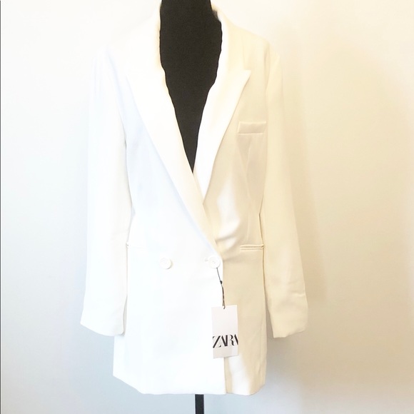 Zara white belted blazer coat - Picture 5 of 5
